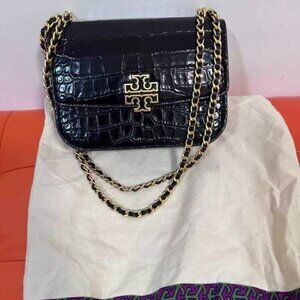 NEW TORY BURCH britten black shoulder bag